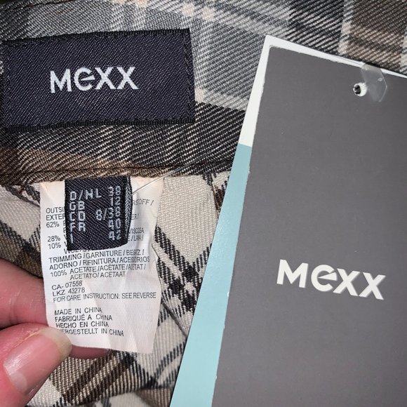 NWT - Mexx Brown Plaid Pieces Skirt - Size 8 - Picture 3 of 5